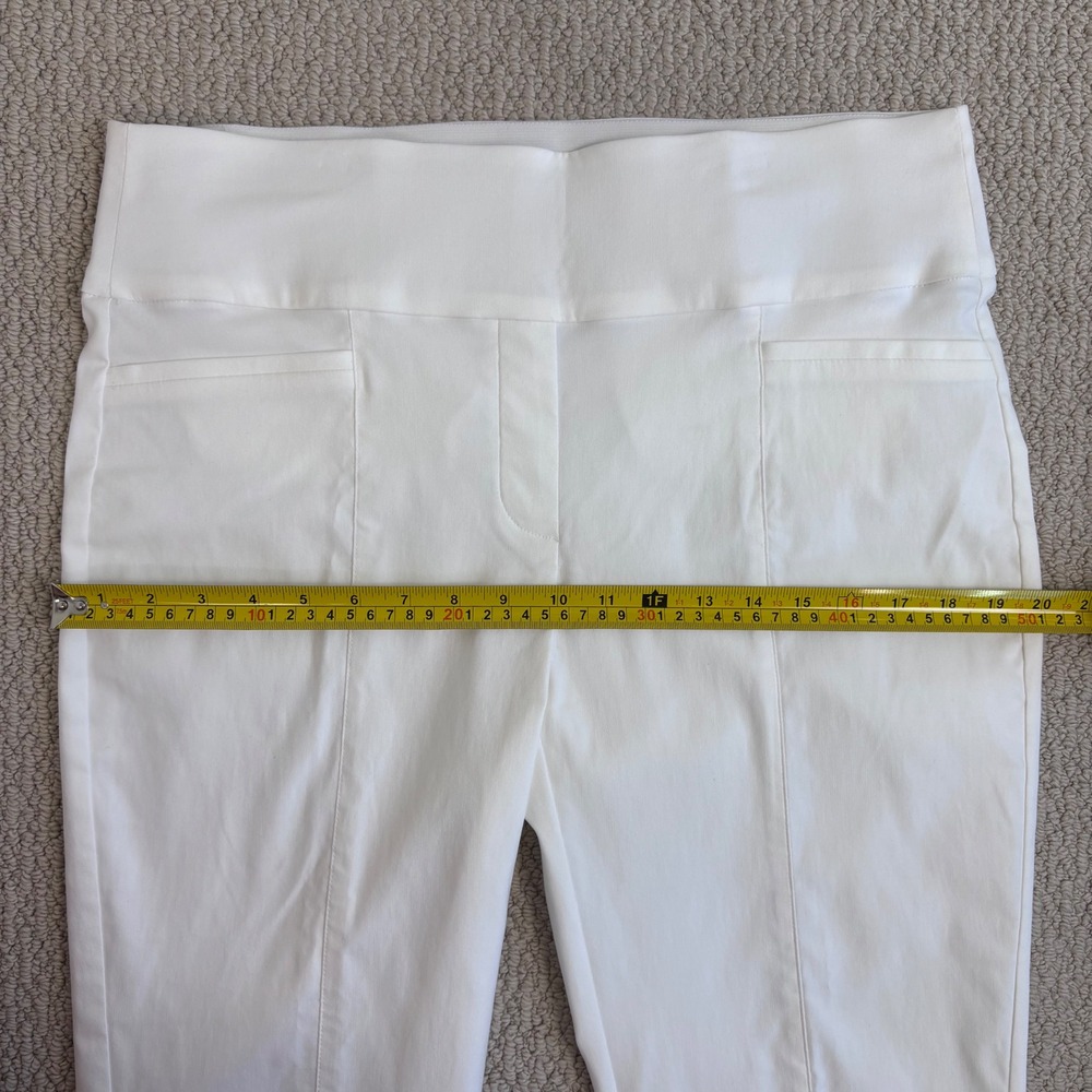 Apt. 9 Brynn White Pull On Capri Pants, Size 14 Tummy Control Summer Office - Picture 10 of 14